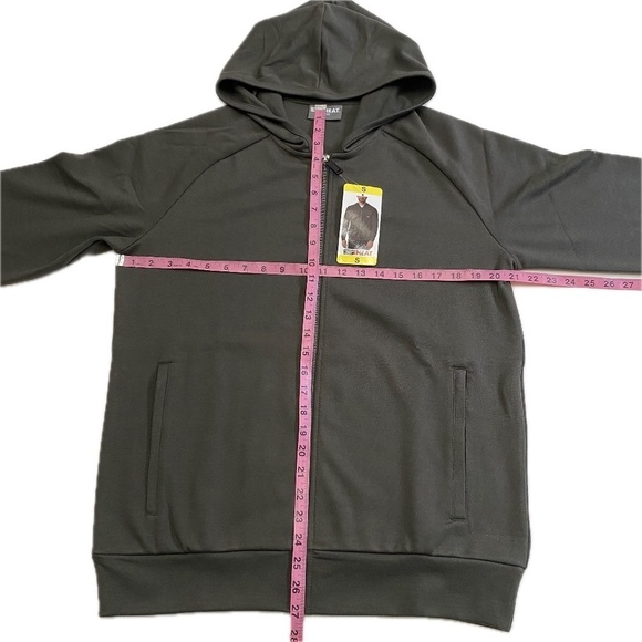 32 Degrees Men's Full Zip Hoodie, Pockets, Olive Green, Small, NWT - Picture 9 of 15